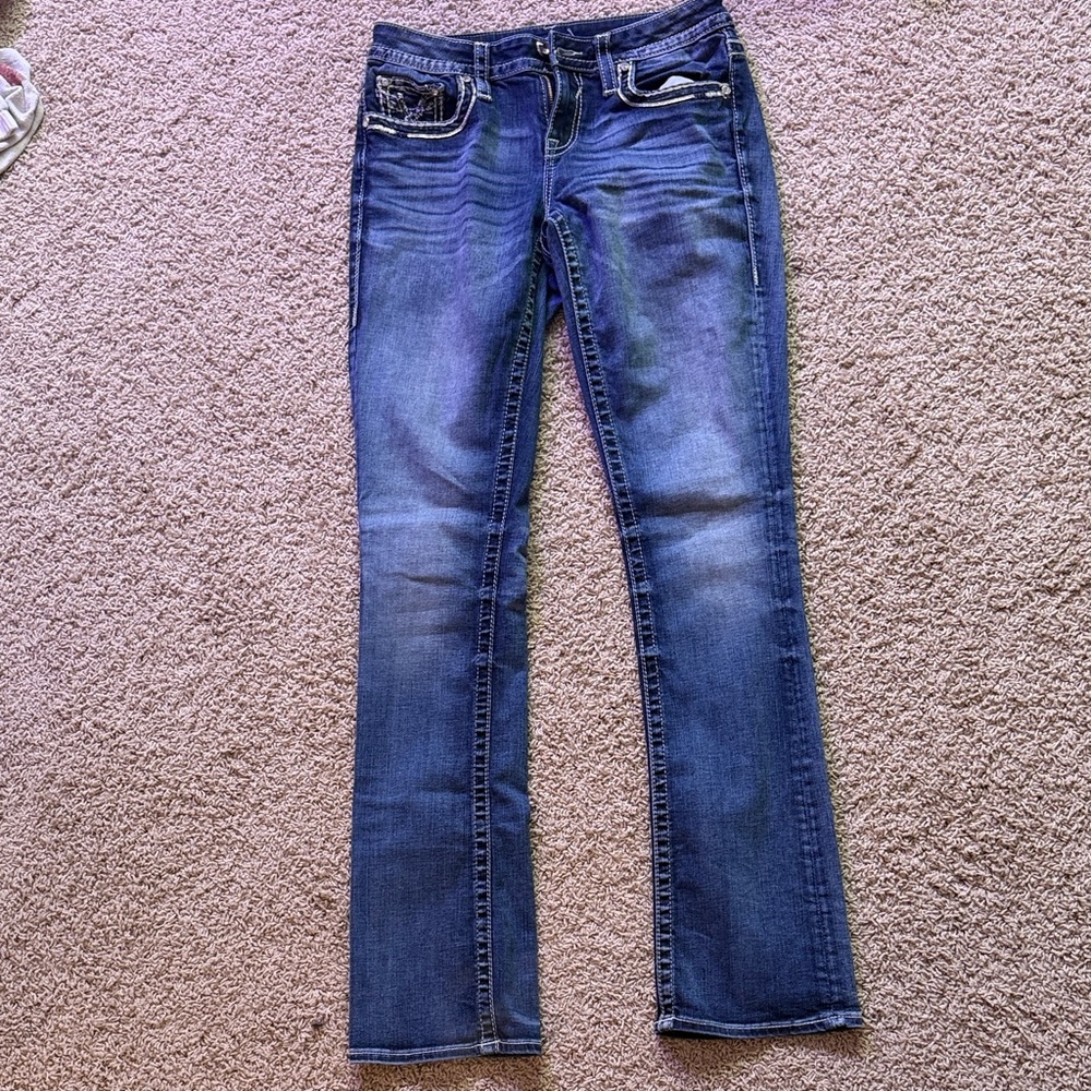 Vigoss Women's Straight Leg Jeans in Blue